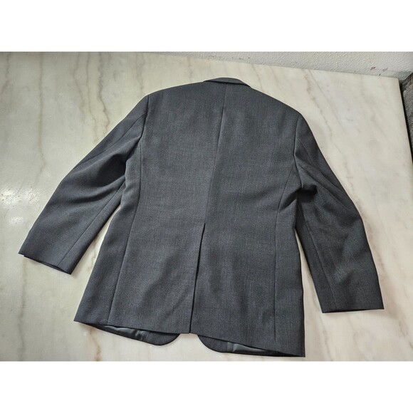 Stafford Men's Dark Gray Long Sleeve Wool Suit Jacket Sport Coat Blazer Size 38S - Picture 9 of 12